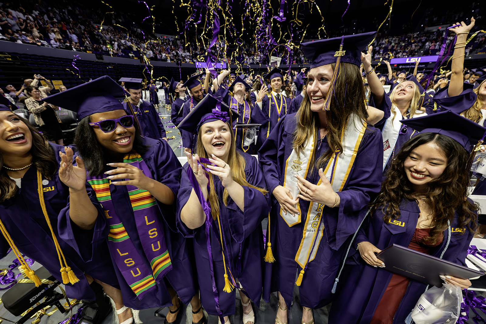 Group of LSU graduates celebrates at commencement
