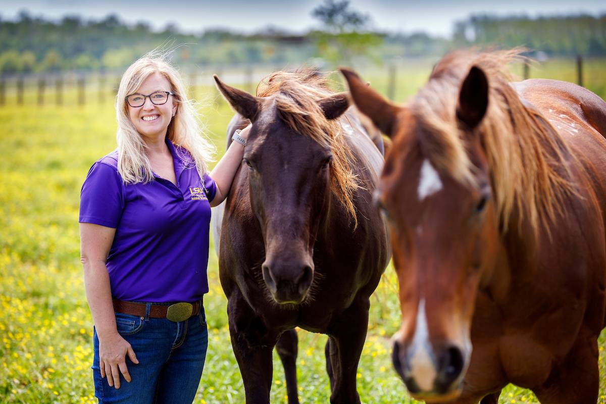 Erin Oberhaus with horses