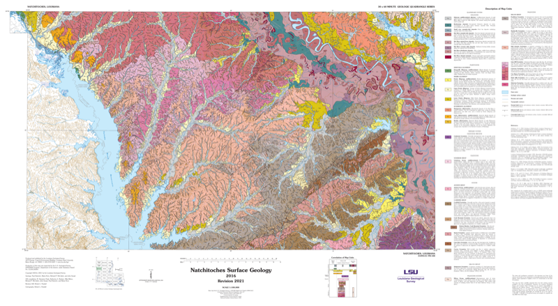 Natchitoches Surface Geology Revision 2021
