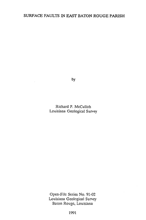 Surface Faults, EBR Parish La, 1991