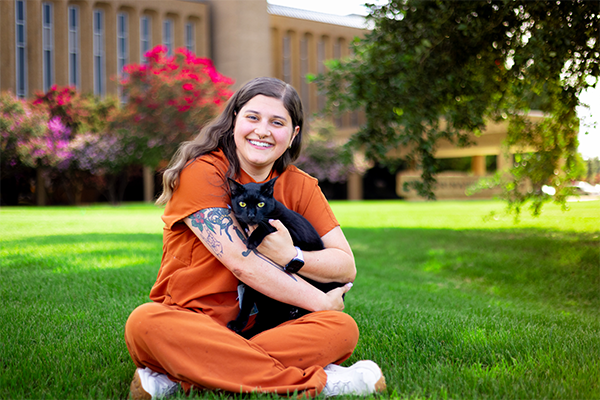 Amber and Onyx (black cat)
